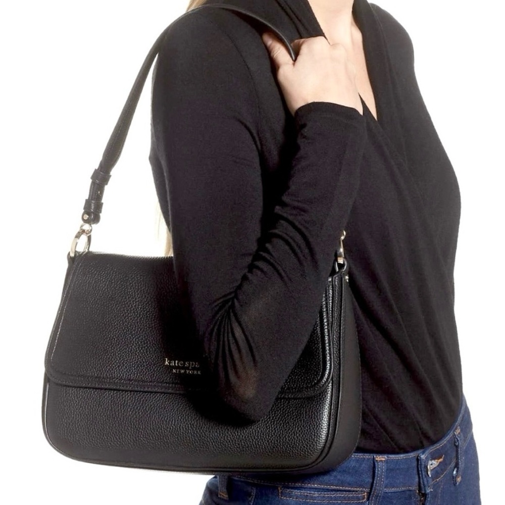kate spade Black Leather Shoulder Bag with Gold Hardware - Picture 4 of 14